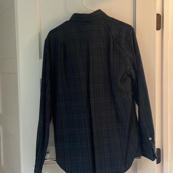Rag and bone navy/green plaid button down. - Picture 3 of 4